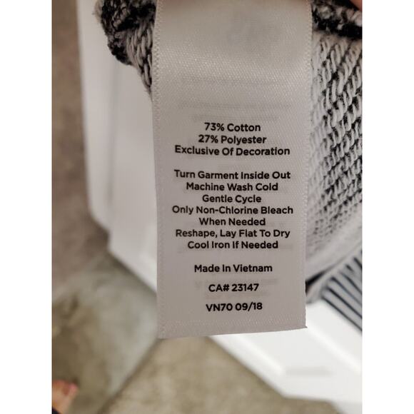 Women's T by Talbots Terry Knit Black/White Striped Dress Lace Up Back | Size M - Picture 7 of 7